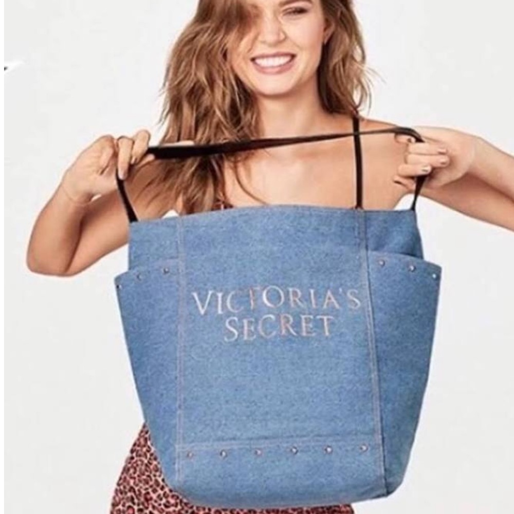 Victoria Secrets Blue Jean Tote